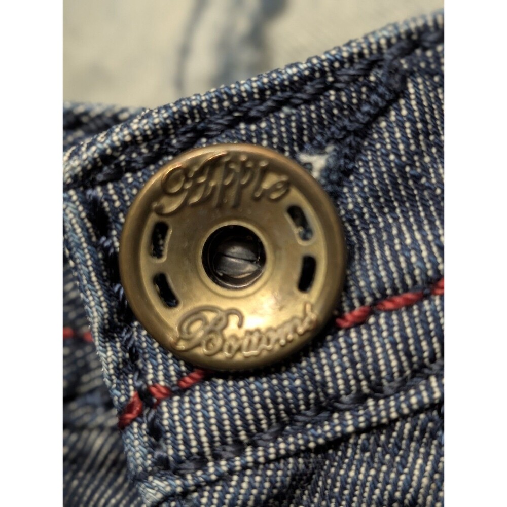 Vintage Y2K Apple Bottoms Jeans Womens 9/10 Low Rise Bootcut Embroidered Pockets - Picture 6 of 16